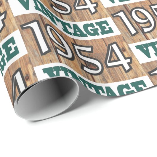 1954 geboren geschenkpapier (Rolleneckpunkt)