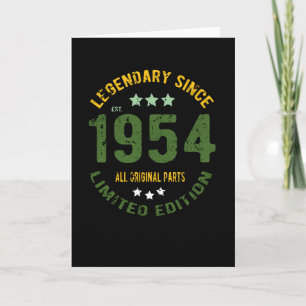 1954 Geburtstag im Vintage-Stil Karte
