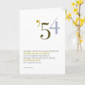 1954 Geburtstags-Spaß-Tatsachen Karte (Gelbe Blume)