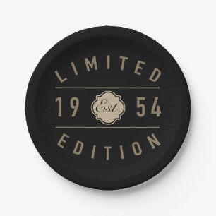 1954 Limited Edition 70. Geburtstag Pappteller