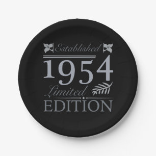 1954 Limited Edition 70 Jahre alt Pappteller