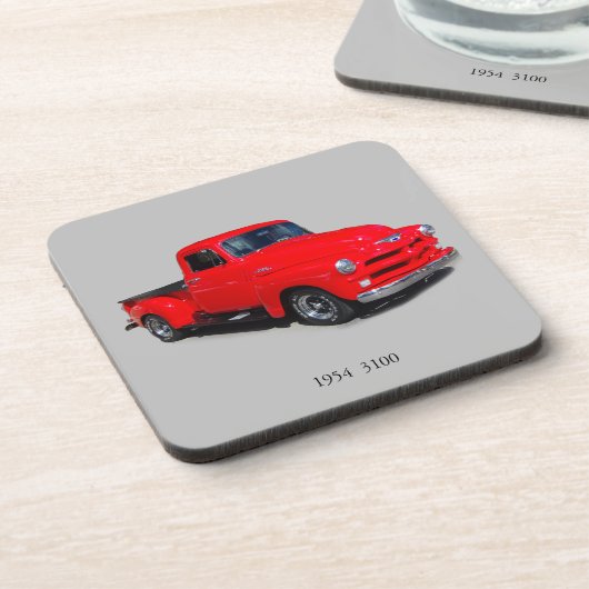 1954 rote 3100 Lieferwagen-Untersetzer Getränkeuntersetzer (Linke Seite)