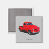 1954 roter 3100-Lieferwagen-Magnet Magnet (Vorderseite/Rückseite)