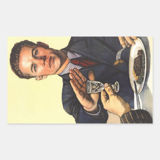 1954 sowjetisches Anti-Alkohol-Poster Rechteckiger Aufkleber