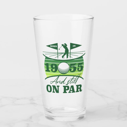 1955 70. Geburtstag Golf Spaß Glas (Vorderseite)