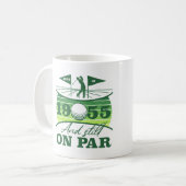 1955 70. Geburtstag Golf Spaß Kaffeetasse (Vorderseite Links)