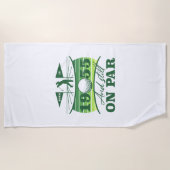 1955 70. Geburtstag Golf Spaß Strandtuch (Vorderseite)