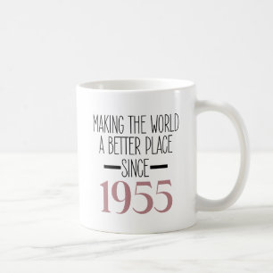 1955 70 Jahre alte Geburtstagsgeschenke für Frauen Kaffeetasse