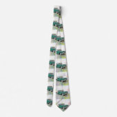 1955 Auto auf einem Fahrplan Krawatte (Rückseite)