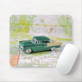 1955 Auto auf einer Straßenkarte Mousepad (Mit Mouse)