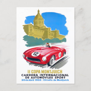 1955 Barcelona Grand Prix Veteranenrennen Postkarte