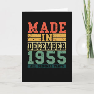 1955 Birthday December Vintage Saying Karte
