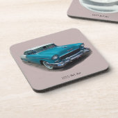 1955 Blauer/Weißer Untersetzer (Linke Seite)