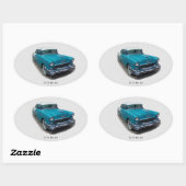 1955 Blue Bel Air Aufkleber (Blatt)