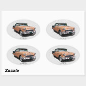 1955 braune Bel-Air-Aufkleber Ovaler Aufkleber (Blatt)