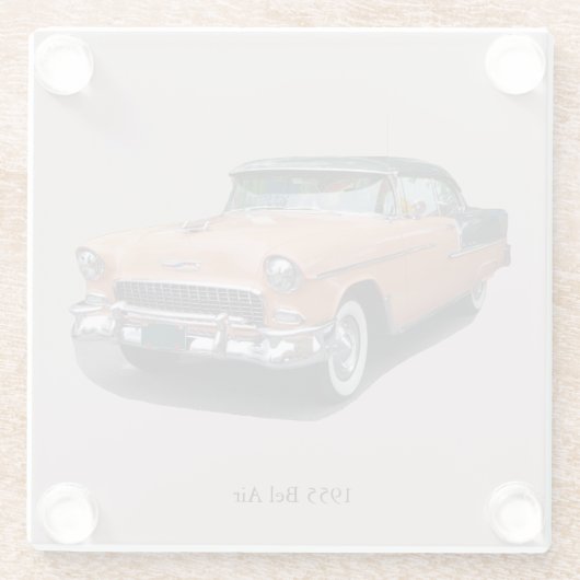 1955 braune Bel Air Glasuntersetzer (Rückseite)