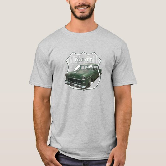 1955 Chevrolet Bel Air. 55 Grüner Schatz.Amerikane T-Shirt (Vorderseite)