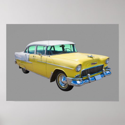 1955 Chevrolet Bel Air Antiker Wagen Poster (Vorne)