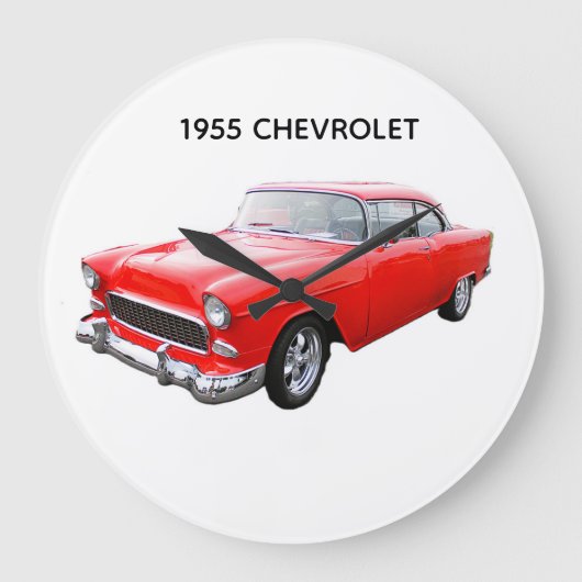 1955 chevrolet car  clock große wanduhr (Vorderseite)