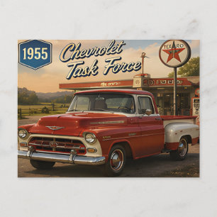 1955 Chevrolet Task Force Vintage Klassiker Amerik Postkarte