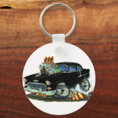 1955 Chevy150-210 Black Car Schlüsselanhänger (Vorderseite)