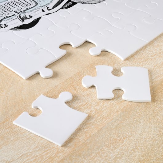 1955 Chevy Bel Air Blue und White Two Tone Puzzle (Seite)