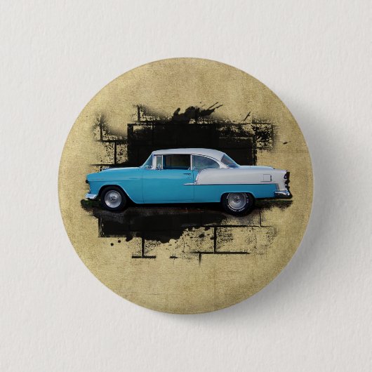 1955 Chevy Bel Air - Classic Cars - Schaltfläche Button (Vorderseite)