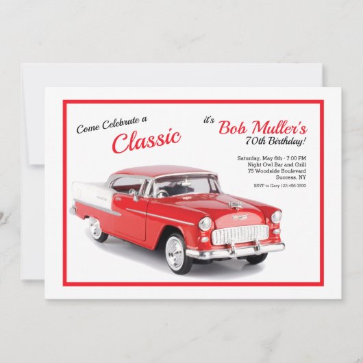 1955 Chevy Bel Air Einladung (Vorderseite)