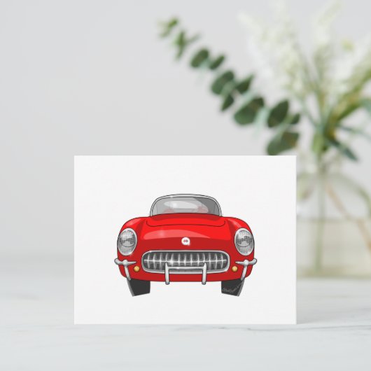 1955 Chevy Corvette Postkarte (Stehend Vorderseite)