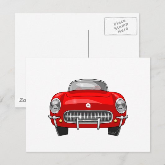 1955 Chevy Corvette Postkarte (Vorne/Hinten)