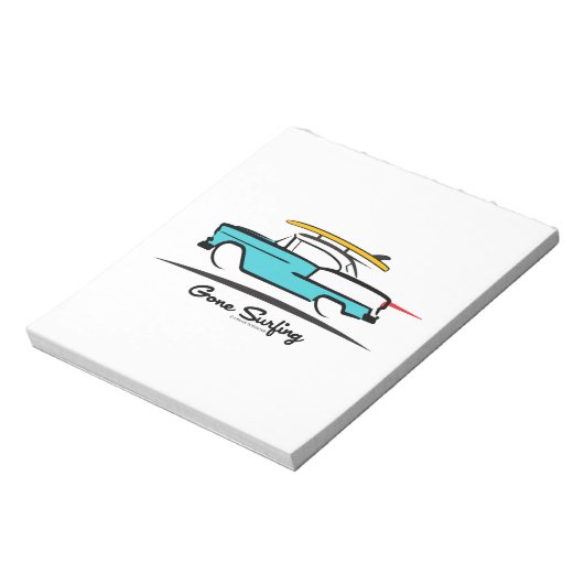 1955 Chevy Hardtop Coupe Surfing Notizblock (Rotiert)