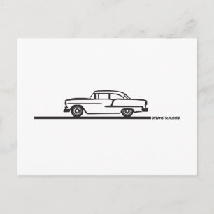 1955 Chevy Hardtop Pfosten Postkarte