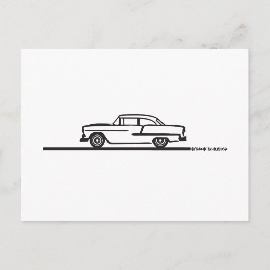 1955 Chevy Hardtop Pfosten Postkarte (Vorderseite)