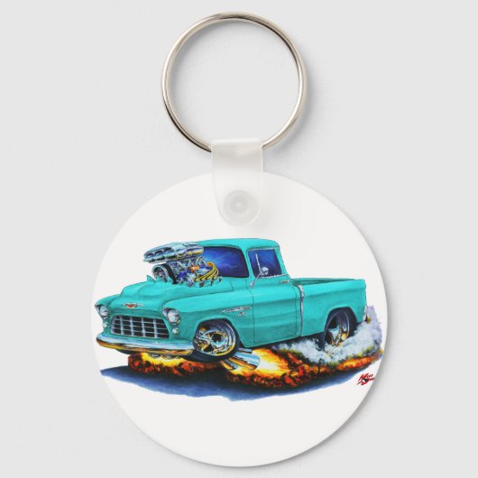 1955 Chevy Lieferwagen Turquoise Truck Schlüsselanhänger (Vorderseite)