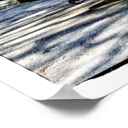 1955 Chevy POW-MIA Rennwagen Poster (Ecke)