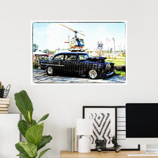 1955 Chevy POW-MIA Rennwagen Poster (Heimbüro)