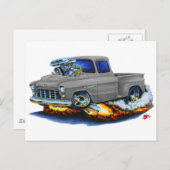 1955 Chevy Stepside Lieferwagen Gray Truck Postkarte (Vorne/Hinten)