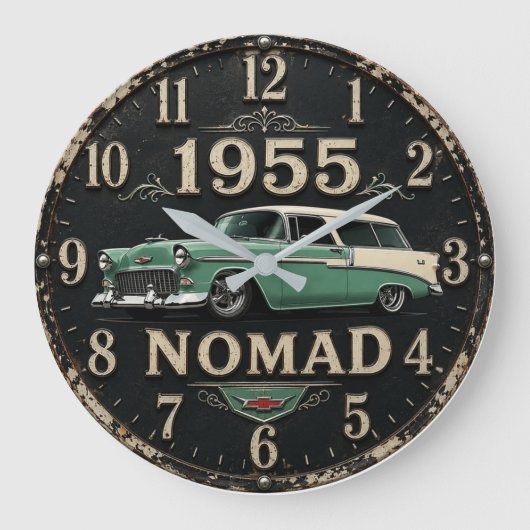 1955 Classic Car Große Wanduhr (Vorderseite)