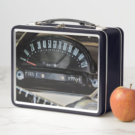 1955 Classic Car Speedometer Metall Brotdose (Beispiel)