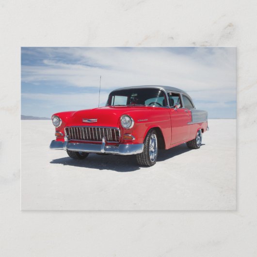 1955 frisierte Auto, Straßenstange, "tri five" bel Postkarte (Vorderseite)