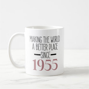 1955 Geburtstag 70. Jahr Frauen Männer Kaffeetasse