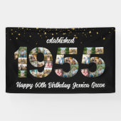 1955 gegründetes Foto Collage Party Banner (Horizontal)