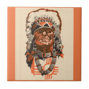 1955 indischer Chef aus Billy the Kid (UK) Comic Fliese