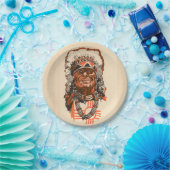 1955 indischer Chef aus Billy the Kid (UK) Comic Pappteller (Party)