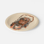 1955 indischer Chef aus Billy the Kid (UK) Comic Pappteller (Schrägansicht)