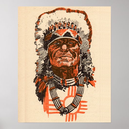 1955 indischer Chef aus Billy the Kid (UK) Comic Poster (Vorne)