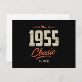1955 klassisches Geburtstagsgeschenk Postkarte (Vorne/Hinten)