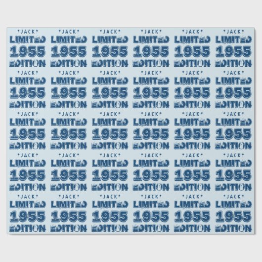 1955 oder Any Year Birthday Limited Edition 60th V Geschenkpapier (Flach)