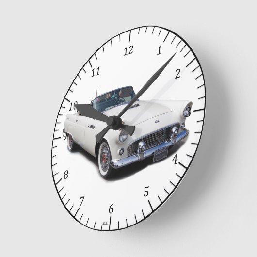 1955 Thunderbird-Uhr Runde Wanduhr (Winkel)