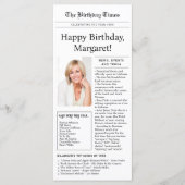 1955 Trivia, 70th birthday Flat Menu style Card Menükarte (Vorderseite)